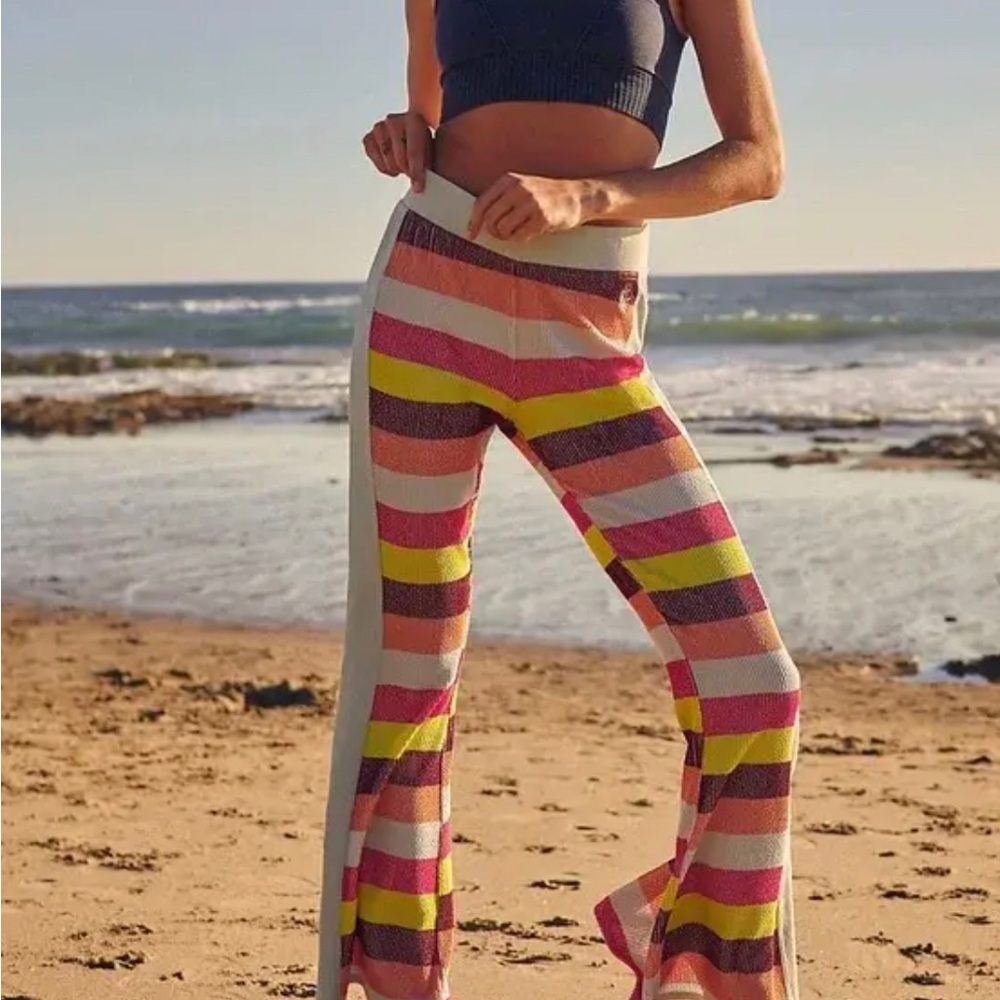 FP Movement by Free People Multicolor Striped Flare Pants